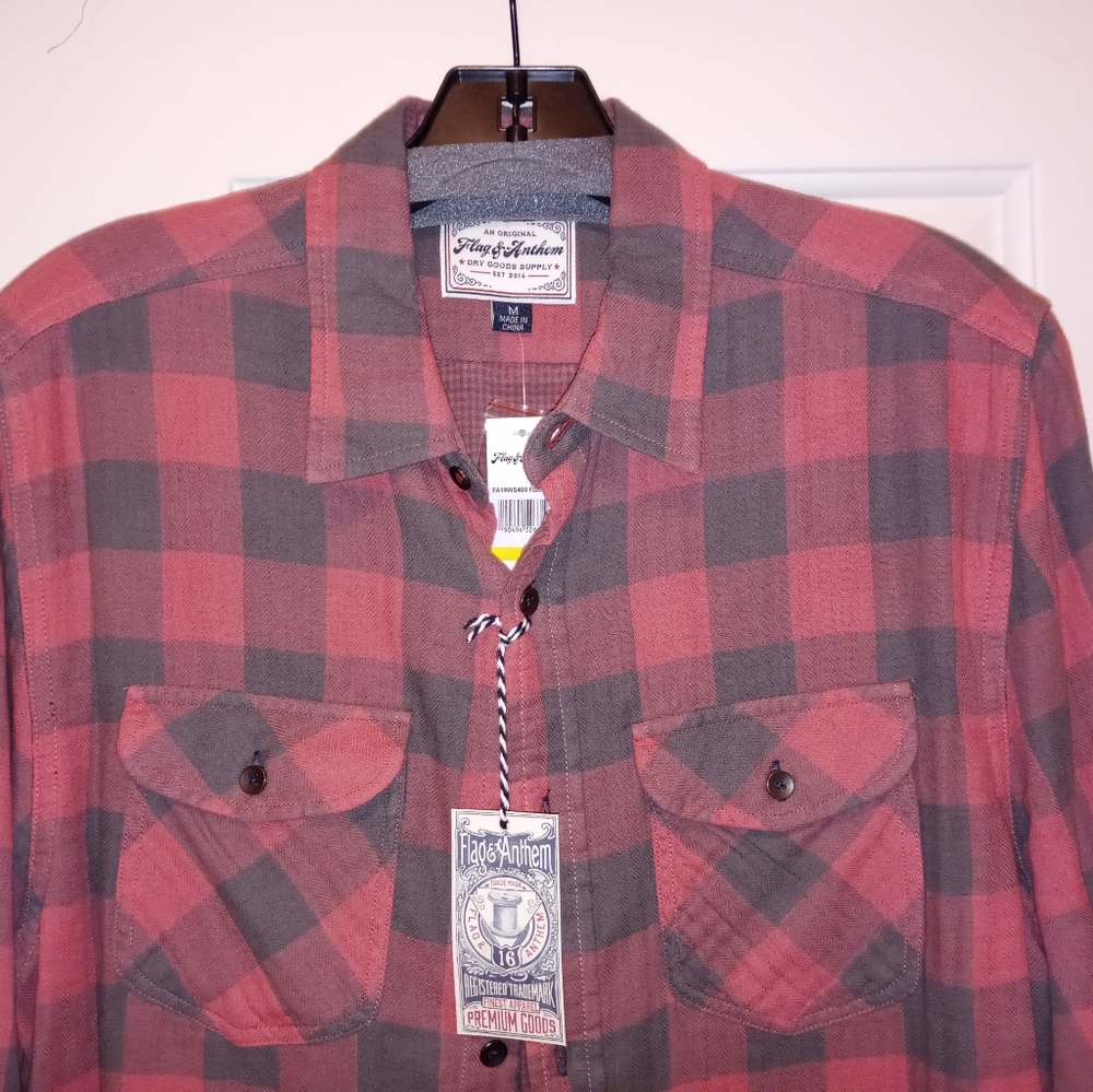 NWT Flag & Anthem Flannel Shirt